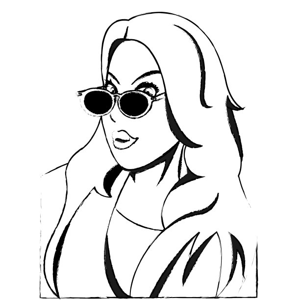 复古的女性设计图片下载