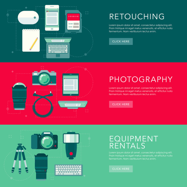 摄影平面设计网站横幅集图片下载
