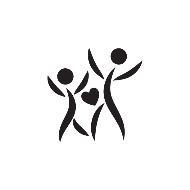 有爱心图标的恩爱夫妻。情人节的元素。优质的图形设计图标。简单的爱图标为网站，网页设计，移动应用程序，信息图形图片下载