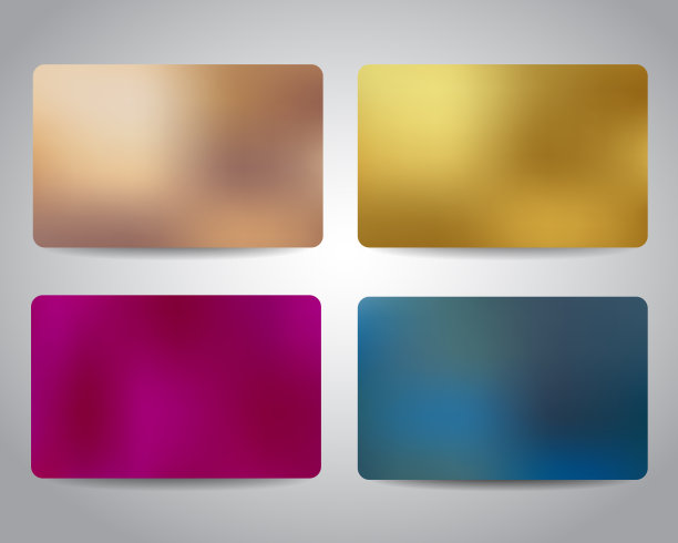 信用卡或礼品卡套装图片下载