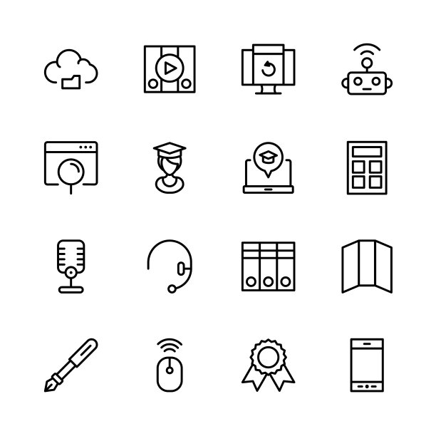 平的图标集素材图片