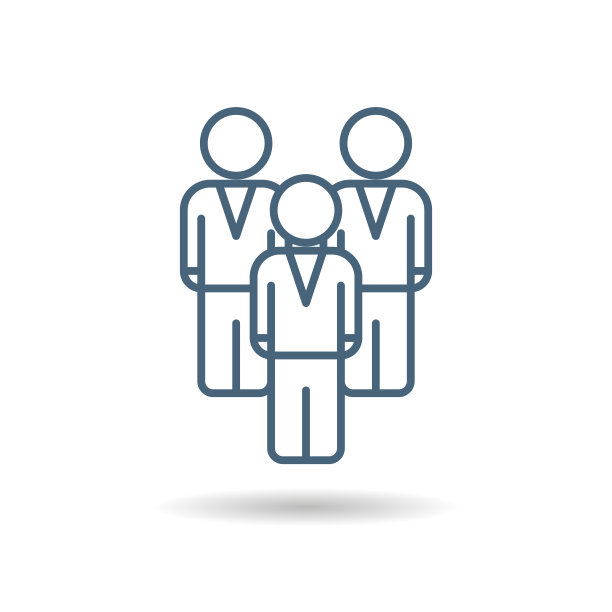 商人团队的孤立线性图标图片下载