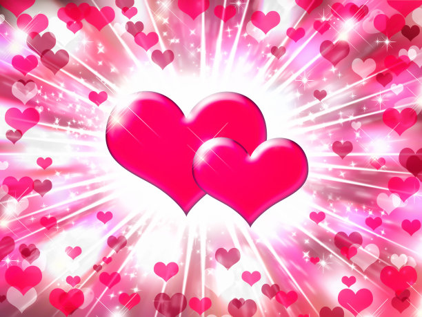 美丽的节日背景与心为情人节图片下载