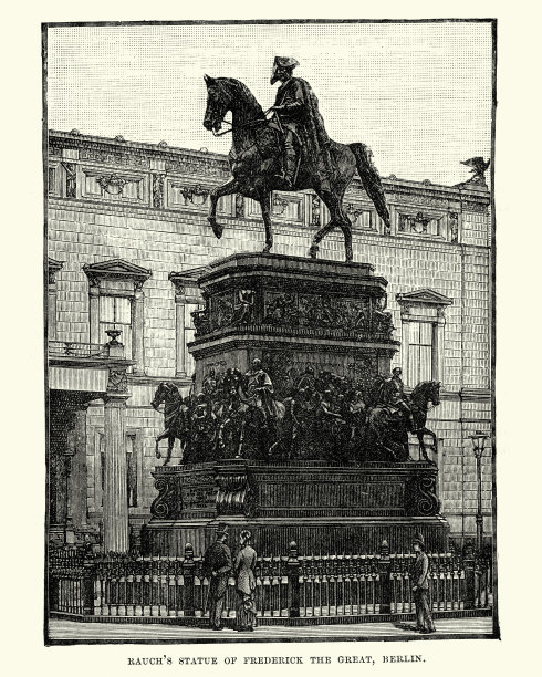 劳赫的腓特烈大帝雕像，柏林，19世纪图片下载