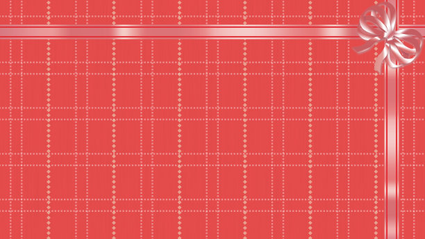 情人节，生日礼物与系丝带在格子布背景图片下载