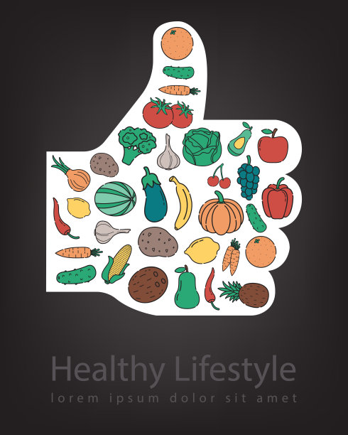 健康的生活方式的概念。我们吃什么就是什么。向量图片下载