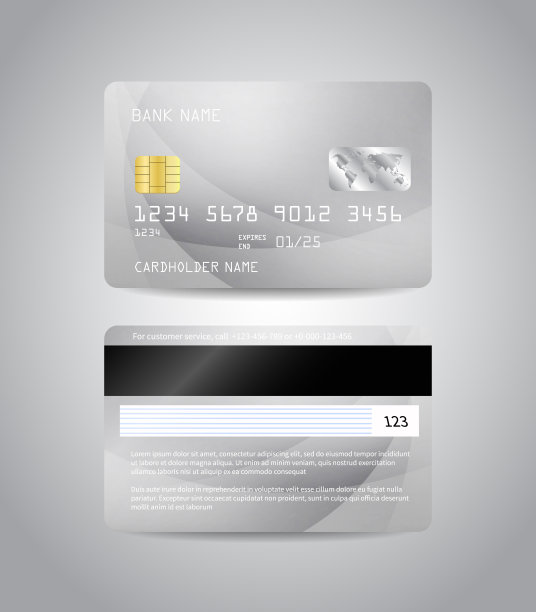逼真详细的信用卡图片下载