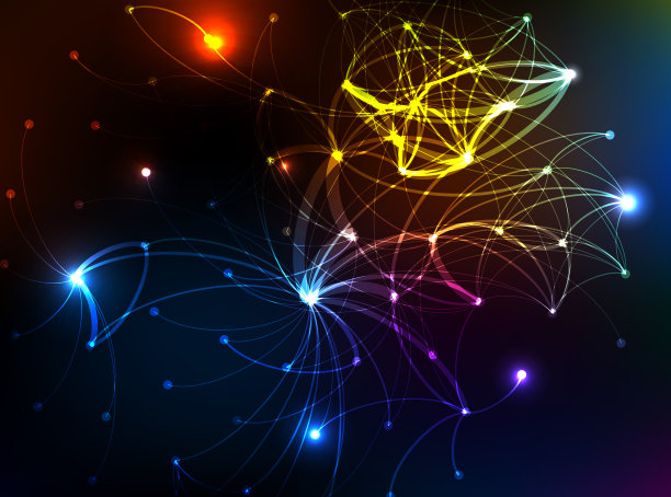 彩色数据线技术背景图片下载