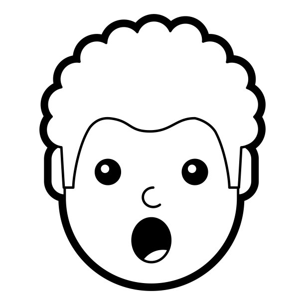 惊讶的男人面部表情风格素材图片