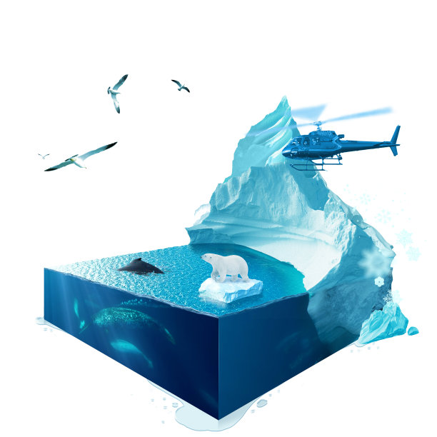 北极，三维等距图片下载