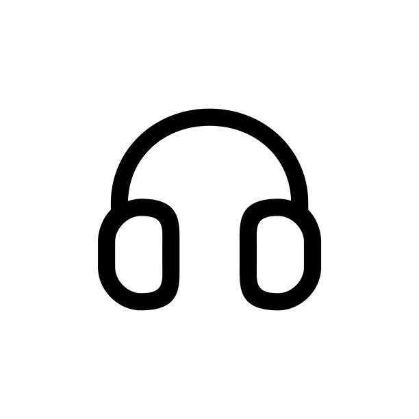 耳机图标为简单的平面风格的ui设计图片下载