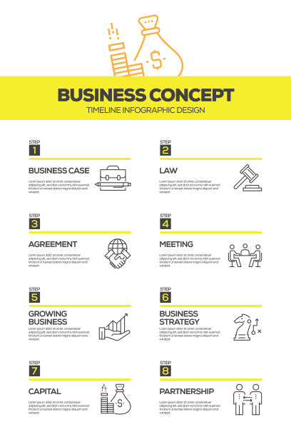 商业信息图设计模板图片下载