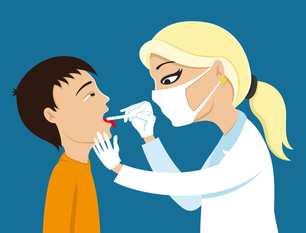 医生治疗喉咙。图片下载