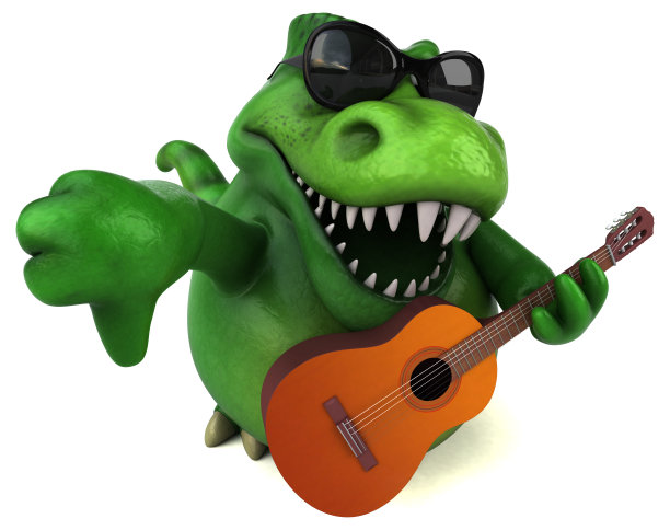 有趣的Trex - 3D插图图片下载