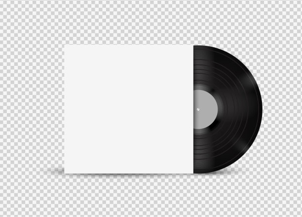 矢量乙烯基模拟与覆盖上透明的背景。图片下载