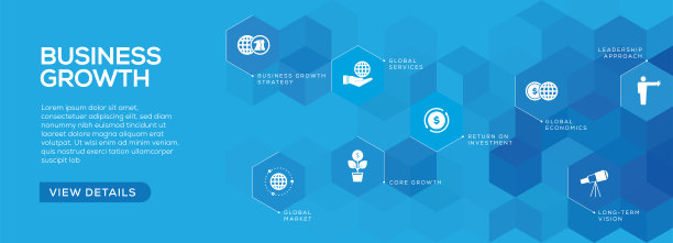 商业成长横幅设计图片下载