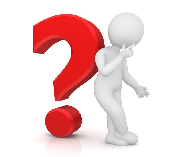 思考男人担心棍棒男人与红色问号3d问号孤立在白色背景图片下载