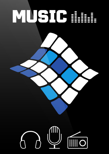 音乐横幅或小册子封面设计图片下载