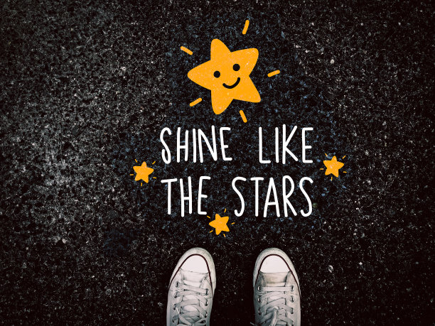 就像在垃圾摇滚路上的运动鞋上的星星图片下载