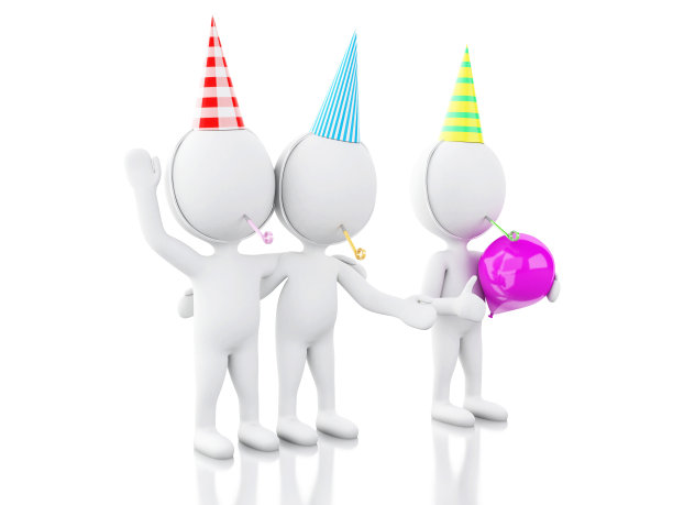 3d白人庆祝生日图片下载