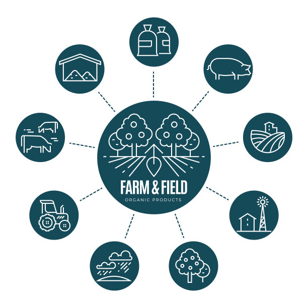 农场图标和细线图标图片下载