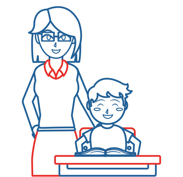 教师和男孩设计图片下载