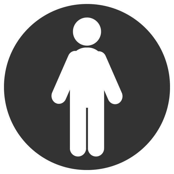 圆圈里的人形剪影。向量图片下载