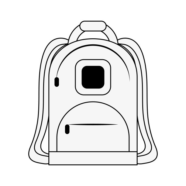 学校背包孤立图片下载