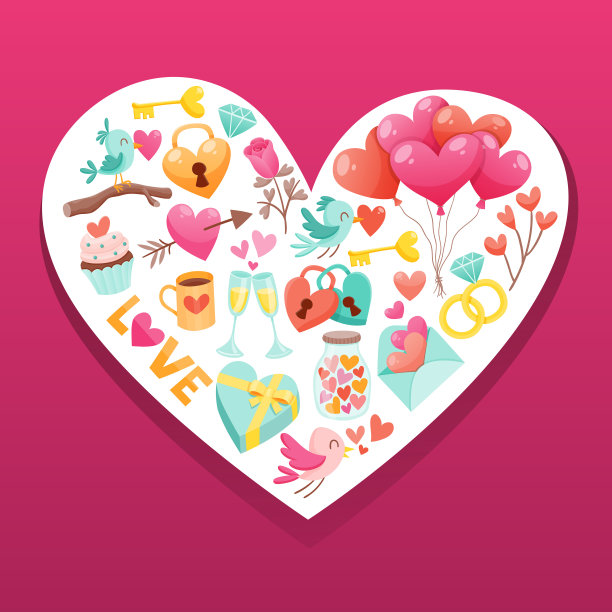 情人节纸心图片下载