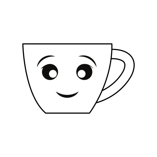 杯子瓷杯微笑卡通图片下载