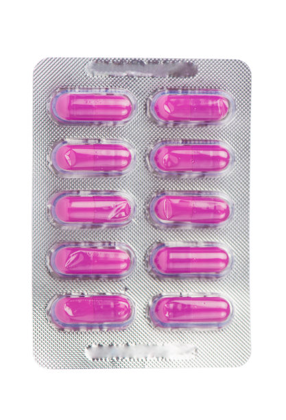 医用胶囊，透明吸塑包装，白色图片下载