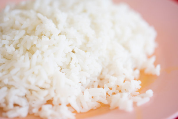 特写米饭在盘子里图片下载
