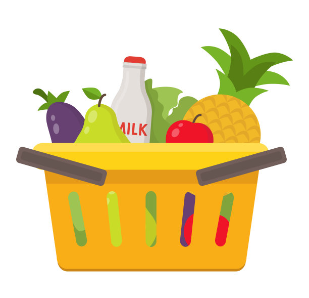 食品和饮料产品入篮说明图片下载