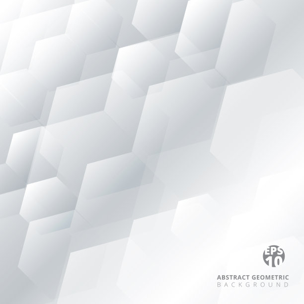 抽象技术黑白几何六边形叠加背景与复制空间。宣传册设计的模板。素材图片