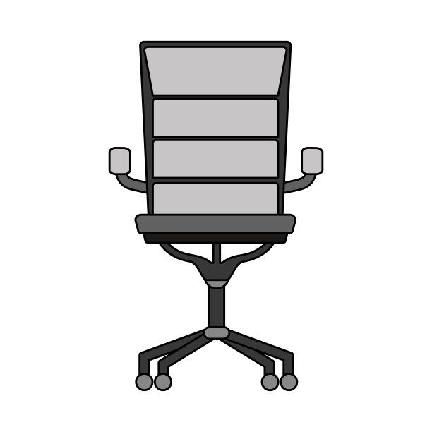 色彩缤纷的办公椅风格物件设计图片下载