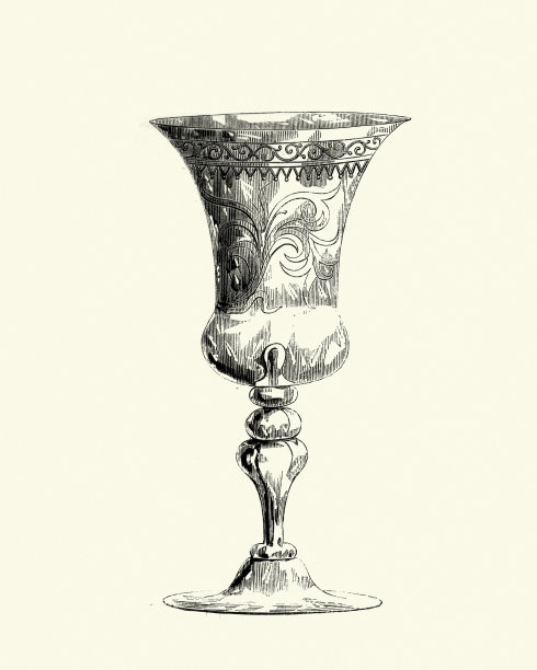 波西米亚水晶酒杯，18世纪图片下载