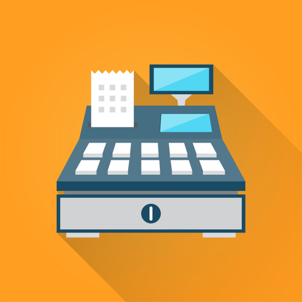 收银机平面图标图片下载