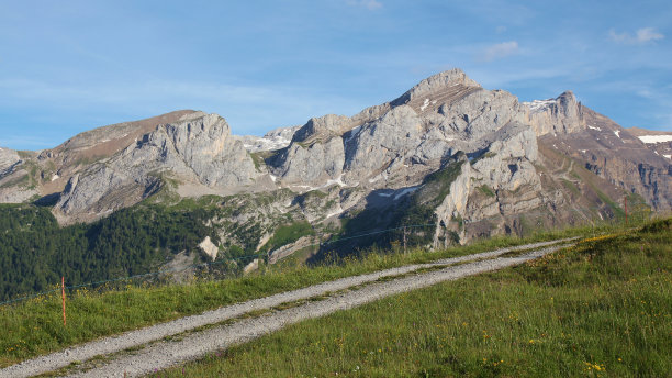 格施塔德附近的山区景观图片下载