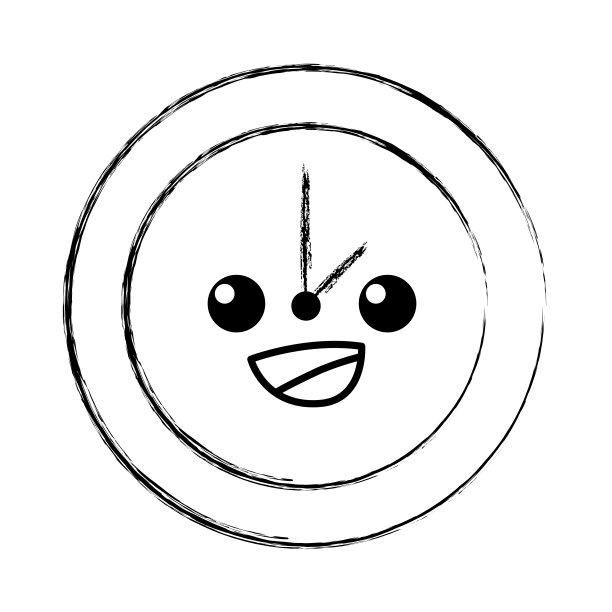 图快乐圆钟卡哇伊卡通图片下载