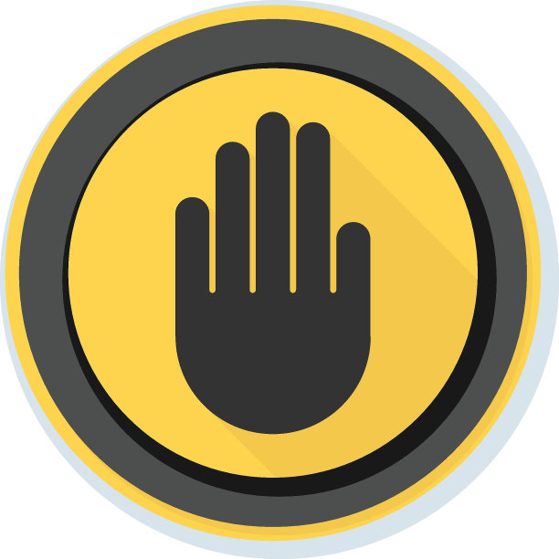 手挡ADS标志插图图片下载