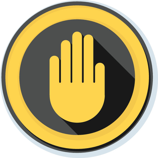 手挡ADS标志插图图片下载