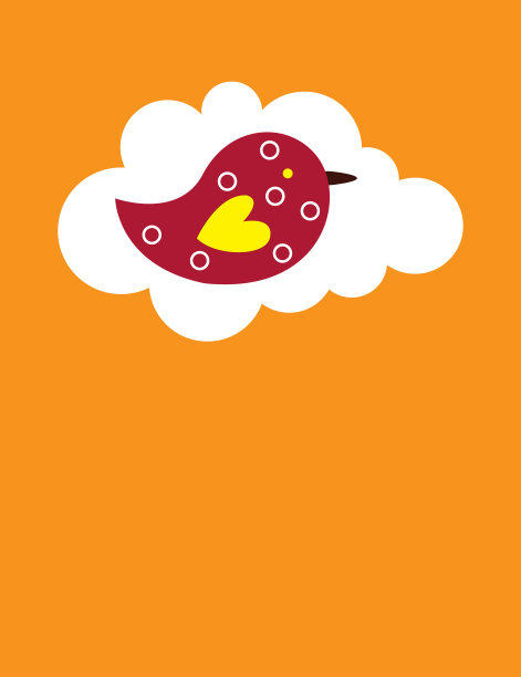 可爱的小鸟卡通向量卡图片下载