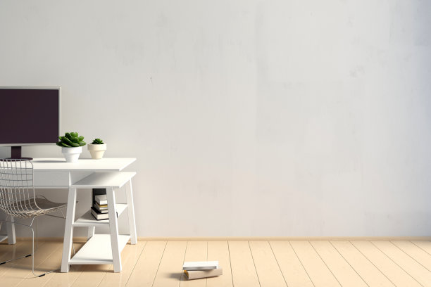 现代对比的室内风格阁楼，一个学习的地方。3 d演示。墙模型图片下载