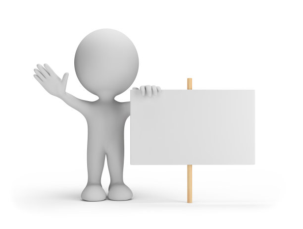 3d人与一个广告牌图片下载