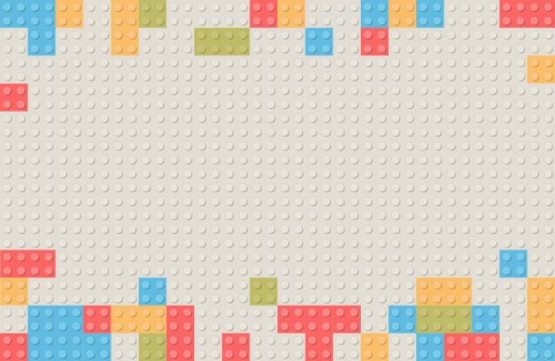 塑料结构块背景。孩子们用积木做玩具。图片下载
