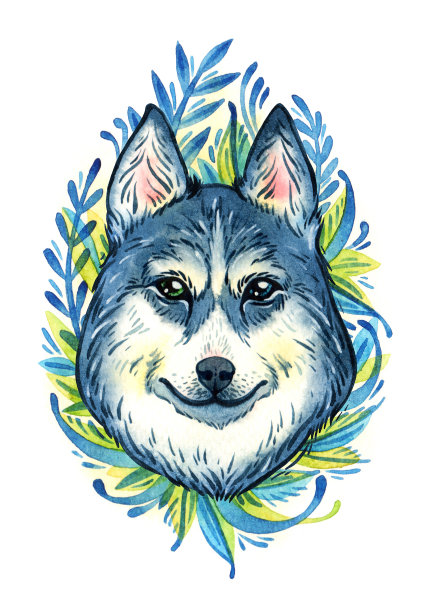 水彩沙哑的肖像图片下载