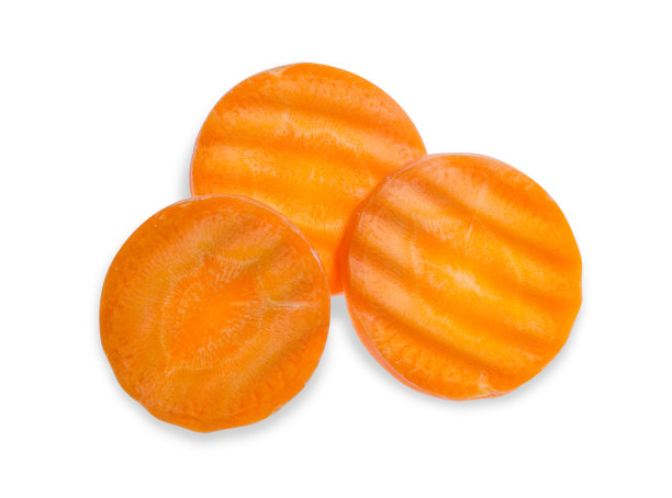 鲜组3胡萝卜切片在白色背景上分离图片下载