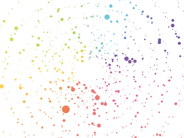 抽象的彩虹点背景图片下载