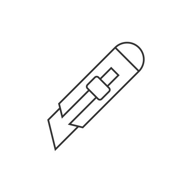 文具刀轮廓图标图片下载