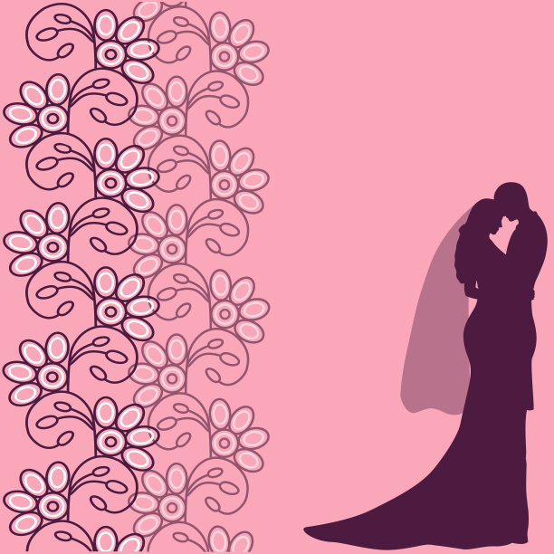 新婚夫妇的节日贺卡图片下载